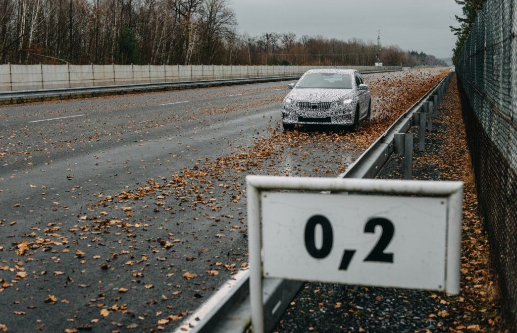 Fabia během testů