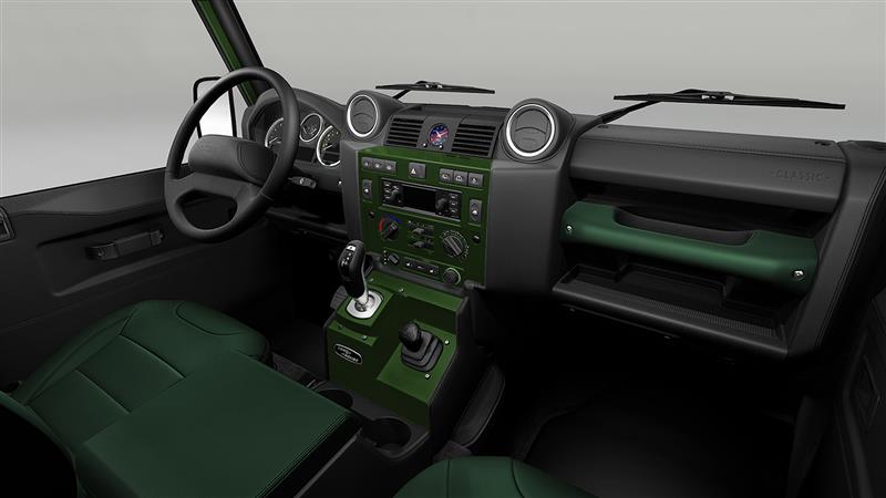 Interiér vozu Defender V8 Churchill Edition