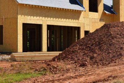 Výstavba domu – opěrná zeď