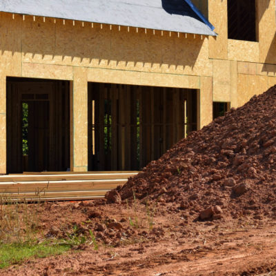 Výstavba domu – opěrná zeď